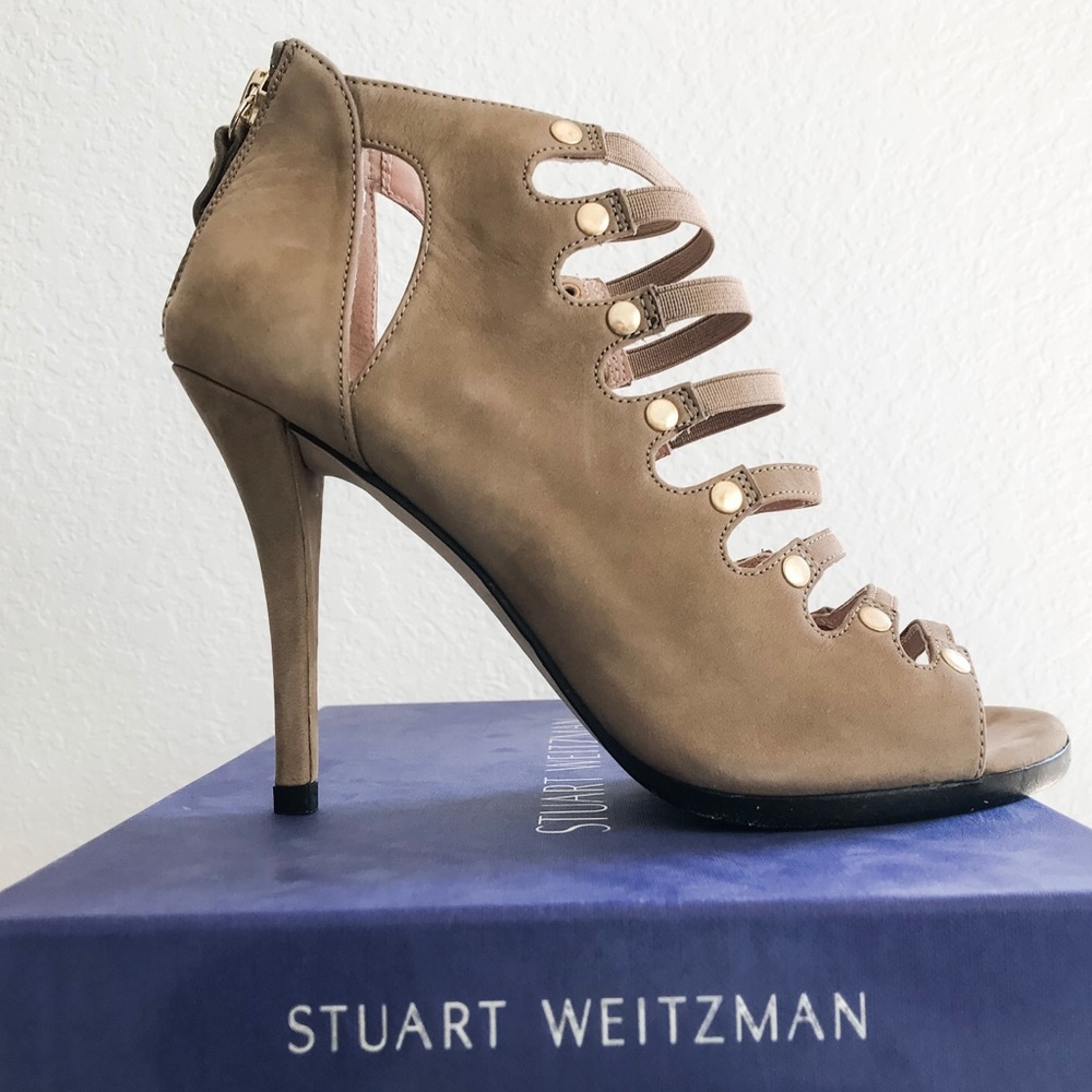 Nearly New Stuart Weitzman Marie Gladiator Booties